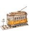 Дървен 3D пъзел Robo Time от 145 части - Трамвай - 1t